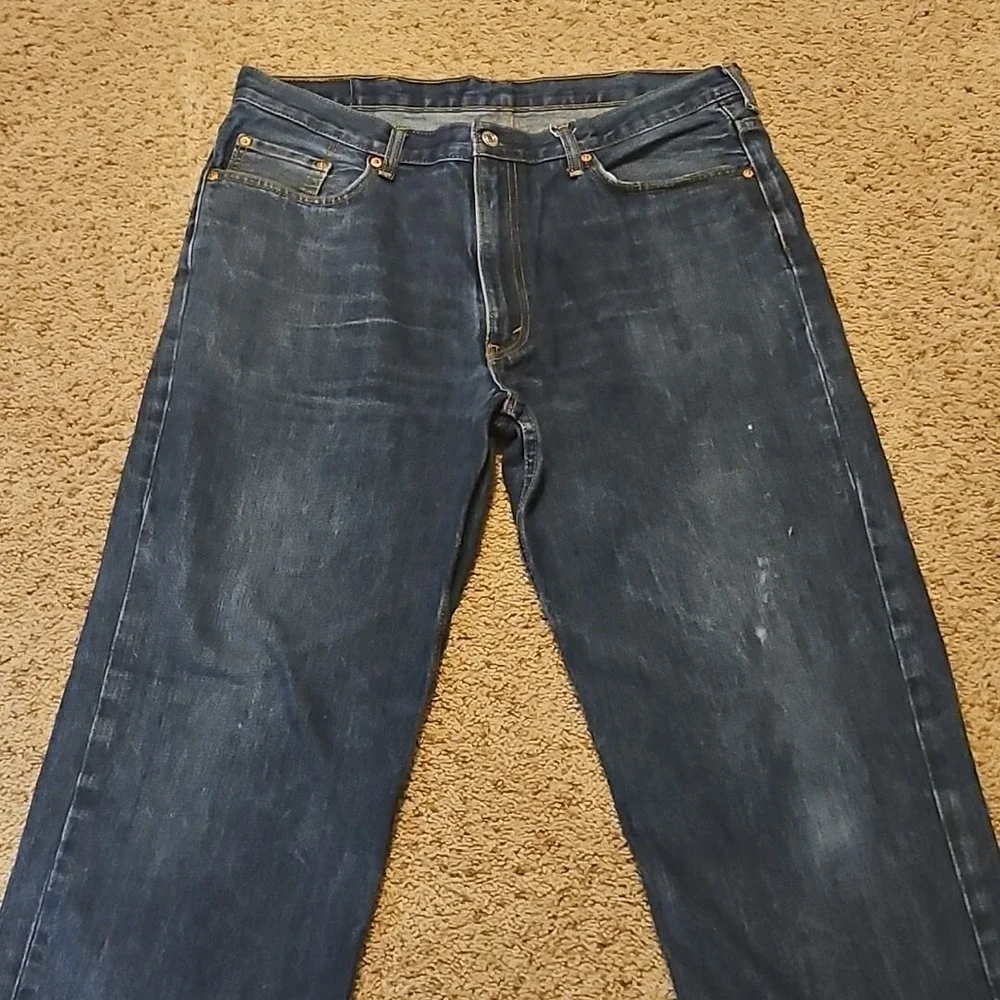 Levis 550 Jeans Mens 38x36‎ Blue Regular Fit Straight Leg Pockets Casual Denim